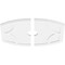 Ekena Millwork Kailey Architectural Grade PVC Ceiling Medallion, 26"W x 17 3/8"H x 3"ID x 14"C x 1"P, Two-Piece CMP26X17KY2-03000 - alternate 3